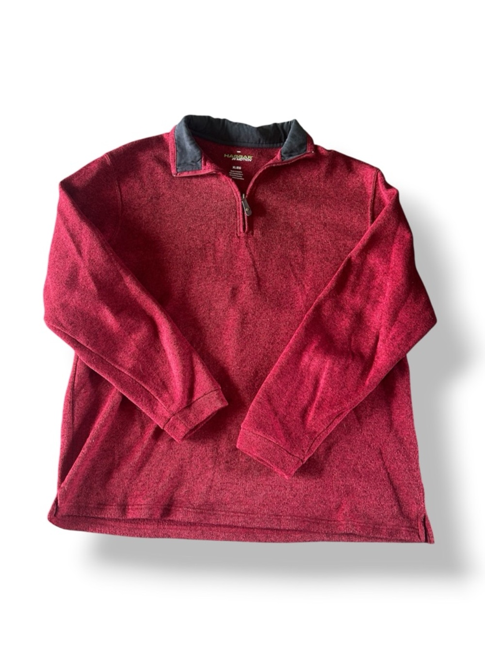 [Haggar] Red Knit Quarter Zip